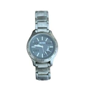 Zoo York Mens Analog Quartz Watch Silver Large 48mm Date New Battery